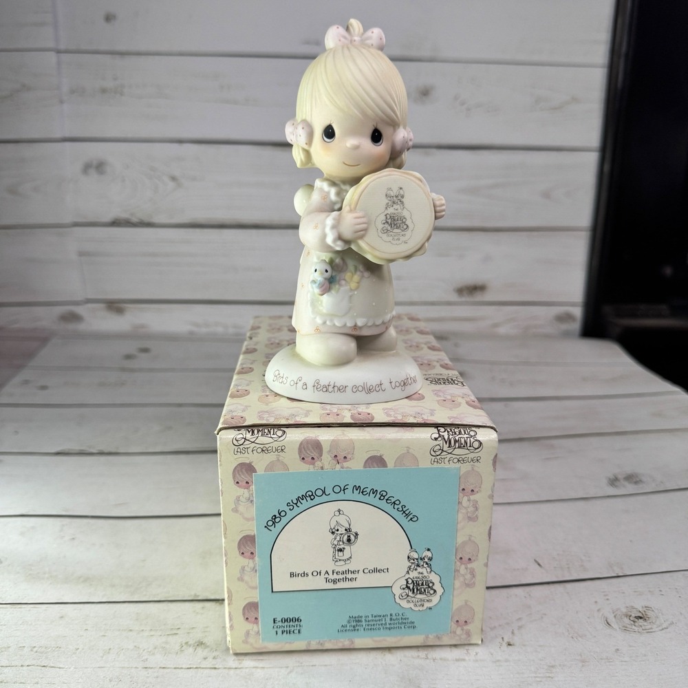 Precious Moments E-0006 Birds of a Feather Collect Together Figurine w/ Box